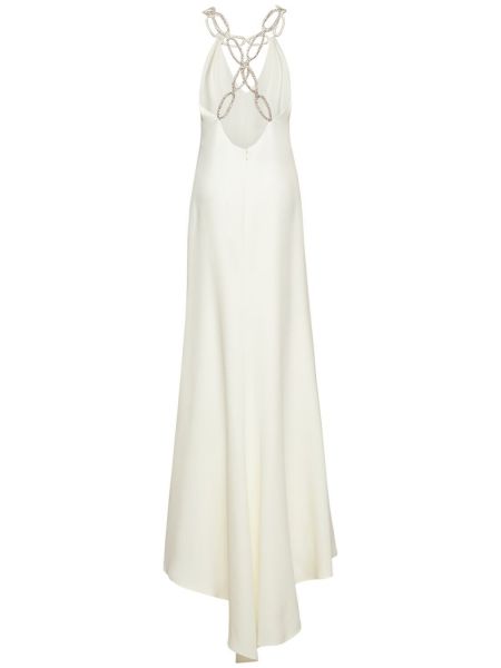 Hedvábné dlouhé šaty Valentino bílé