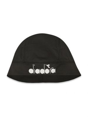 Atspindintis kepurė su snapeliu Diadora juoda
