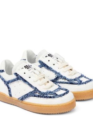 Lær sneakers for gutter Mm6 Maison Margiela Kids hvit