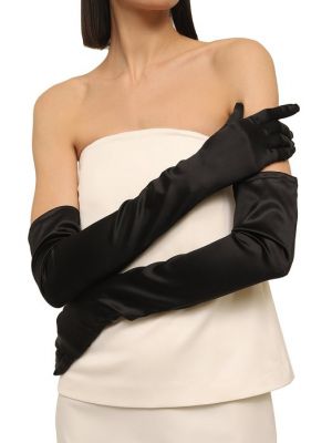 Шелковые перчатки Dolce & Gabbana черные