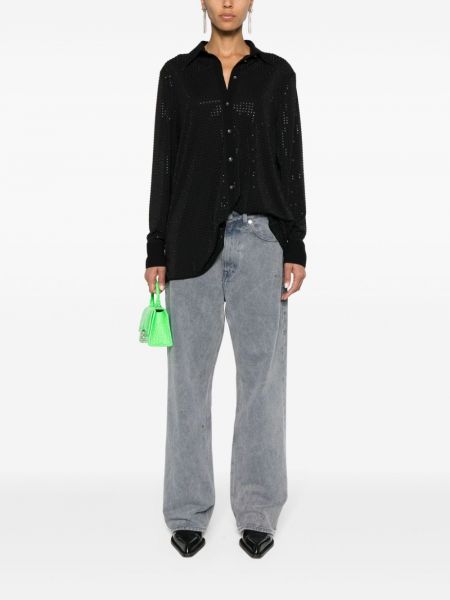 Džinsa krekls ar kristāliem Versace Jeans Couture
