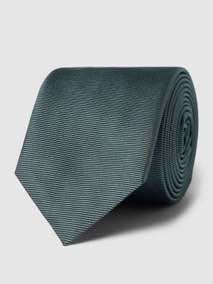 Jedwabny krawat w paski Hugo zielony