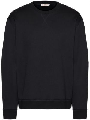 Sweatshirt mit rundem ausschnitt mit spikes Valentino Garavani schwarz