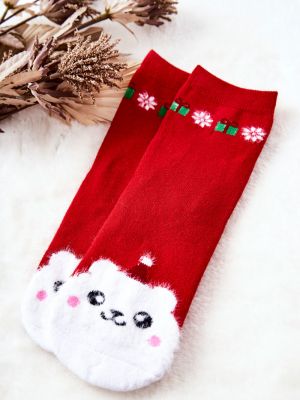 Bavlněné ponožky Kesi červené