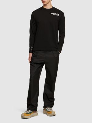 Bavlnené tričko Moncler Grenoble čierna