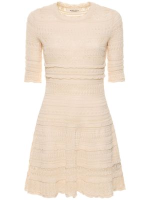 Mini vestido de algodón Marant Etoile beige