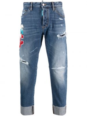 Slitna jeans 7/8 Dsquared2 blå