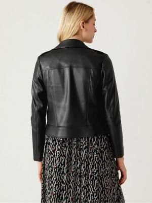 Kožená bunda Marks & Spencer černá