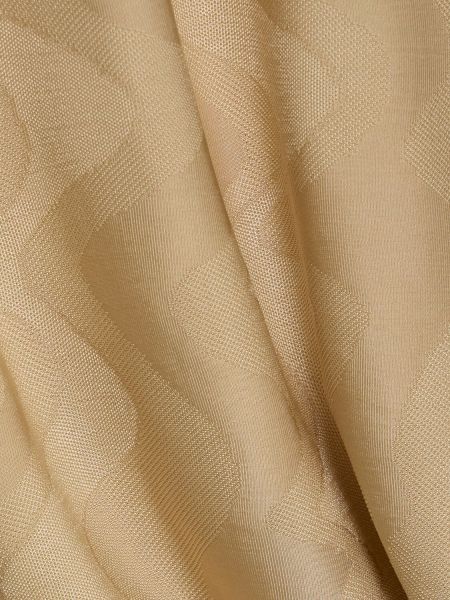 Robe longue sans manches en viscose en jacquard Giorgio Armani beige