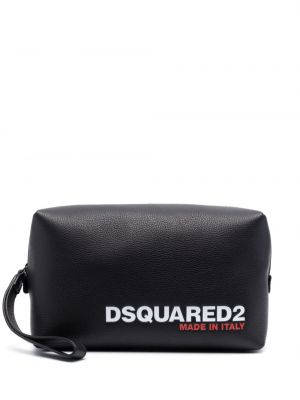 Kožna torbica s printom Dsquared2