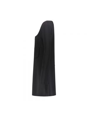 Mini vestido manga larga de crepé Courrèges negro