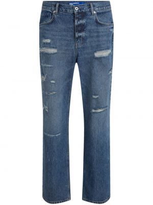 Traperice s izlizanim efektom bootcut Karl Lagerfeld Jeans plava
