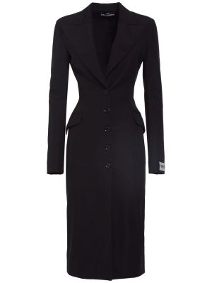 Palton din jerseu Dolce & Gabbana negru