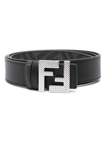 Ceinture en cuir à imprimé Fendi