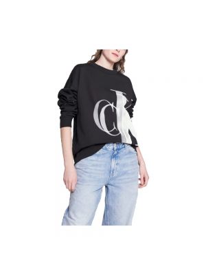 Bluza z kapturem oversize Calvin Klein czarna