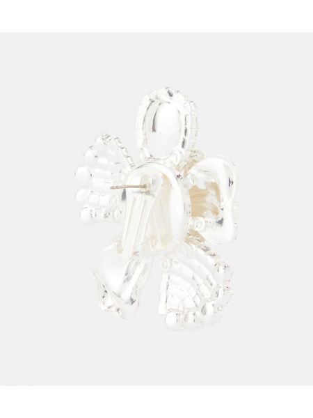 Naušnice s cvjetnim printom s kristalima Magda Butrym srebrena