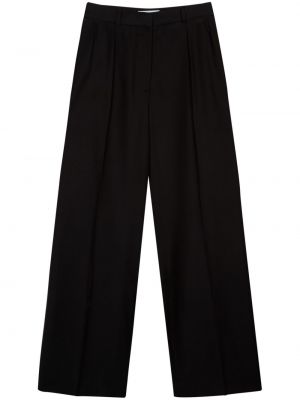 Vlnené rovné nohavice 16arlington čierna