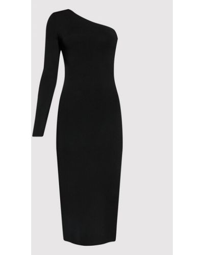 Midi šaty Victoria Victoria Beckham černé