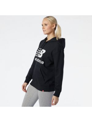 Oversize hoodie aus baumwoll New Balance schwarz
