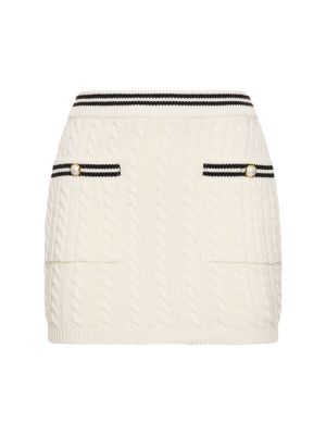 Bavlněné mini sukně Alessandra Rich bílé
