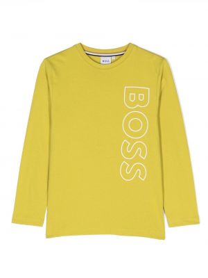 T-shirt con stampa a maniche lunghe Boss Kidswear