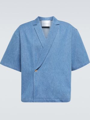 Rifľová košeľa King & Tuckfield modrá