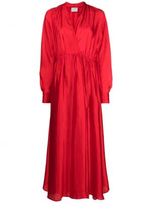Satynowa sukienka wieczorowa Forte Forte czerwona