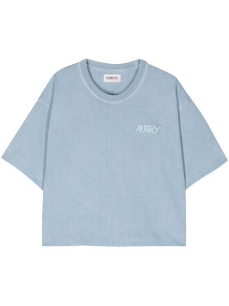 Βαμβακερή μπλούζα Autry μπλε