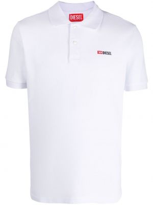Polo con stampa Diesel bianco
