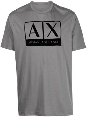 Rund hals t-skjorte Armani Exchange grå