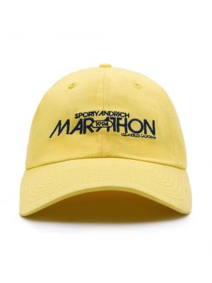 Siuvinėtas kepurė su snapeliu Sporty & Rich geltona