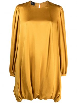 Satynowa sukienka koktajlowa Rochas żółta