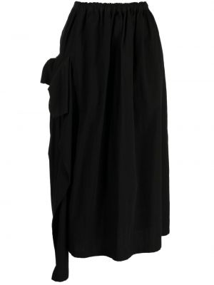 Drapovaný midi sukňa Y's čierna