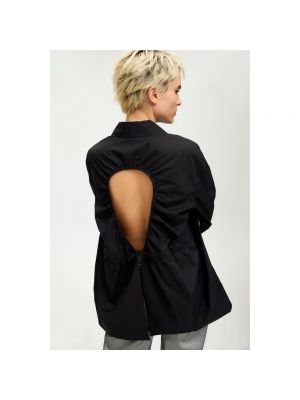 Koszula z otwartymi plecami oversize Gestuz czarna