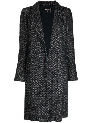 Tweed kabát Chanel Pre-owned fekete