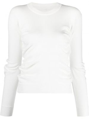 Jersey de cuello vuelto con volantes de tela jersey Maison Margiela blanco