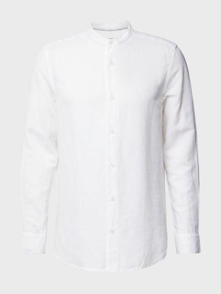 Бавовняна лляна сорочка Calvin Klein біла