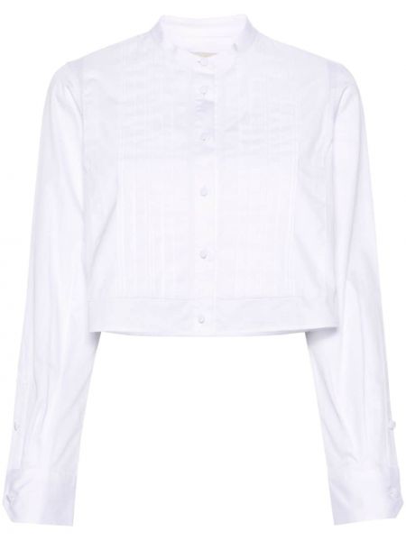 Плисирана памучна риза бяло Zadig&voltaire