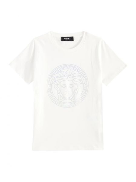 Jersey puuvilla t-paita tytöille Versace Kids valkoinen