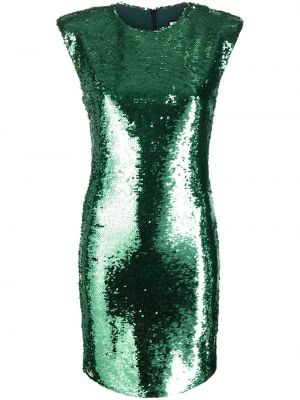 Suknele kokteiline su blizgučiais be rankovių Philipp Plein žalia