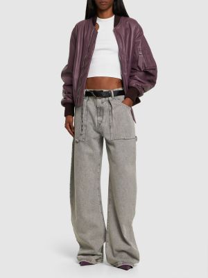 Jeansy relaxed fit The Attico szare
