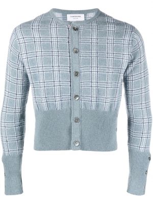 Καρό μακρύ πουλόβερ με σχέδιο Thom Browne