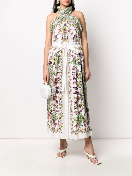 Falda midi de flores con estampado Givenchy blanco