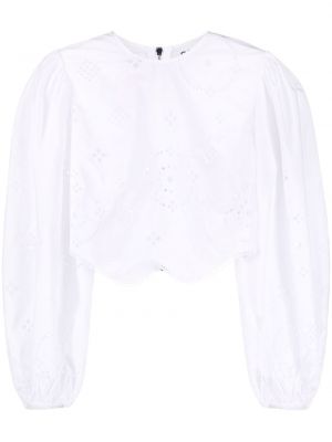 Укороченная блузка Ganni, белая