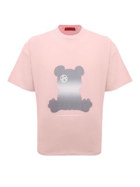 Хлопковая футболка Acupuncture розовая