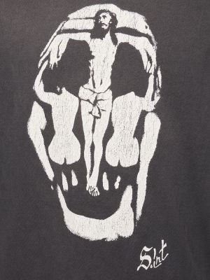 Тениска с принт Saint Michael черно