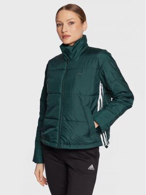 Pernata jakna bootcut Adidas zelena