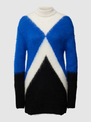 Dzianinowy sweter z wzorem argyle Tommy Hilfiger niebieski
