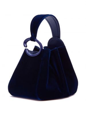 Samt shopper handtasche Oscar De La Renta blau