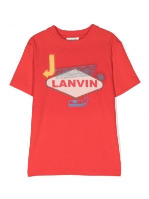 T-shirt för tjejer Lanvin Enfant röd